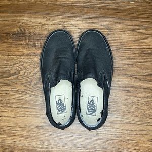 Women’s black slip on vans